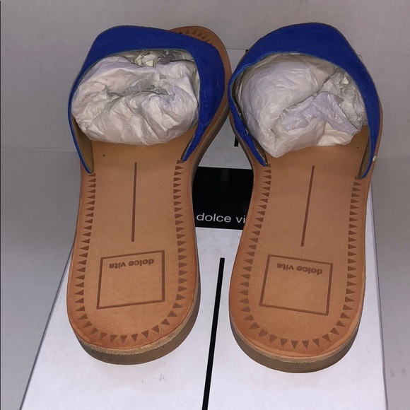 NWT Dolce Vita Javier Blue Suede Sandals, Size 7.5 - Picture 5 of 7
